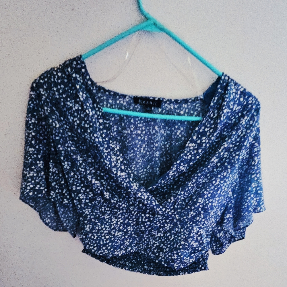 Blue Flowy Top